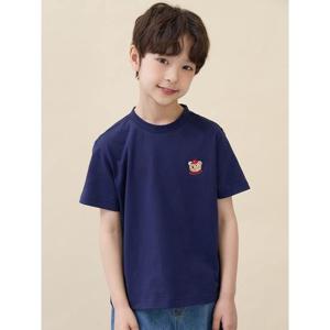 [빈폴키즈] [Essential] 달이 라운드 반소매 티셔츠  네이비 (BI6242GE1R)