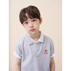 [빈폴키즈] [Essential] 달이 반소매 피케 티셔츠  그레이 (BI6242GE23)