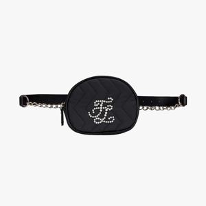 페어라이어 진주 체인 퀼팅 힙색 (블랙)