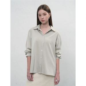 제너럴아이디어 세미 루즈 실키 셔츠 [KHAKI] WBE3L03502 383782