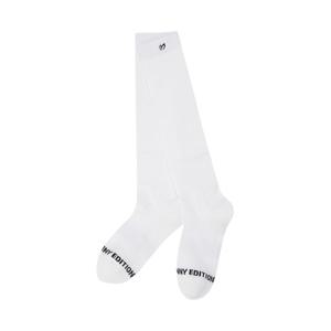 [마스터바니] 여성 배색 로고 자카드 논슬립 니삭스 421F1SC105_WH