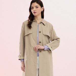 [요하넥스]체크 포인트 싱글 트렌치코트 Z6A3Y100