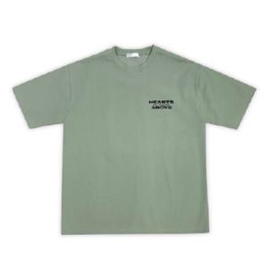 남자 하츠 프린팅 라운드 반팔 티셔츠 RB-TSH-Q013-카키