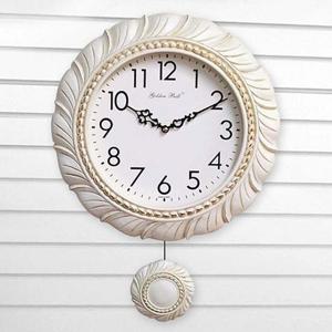 GB7068 무소음 민들레 추 벽시계 빈티지모던아이보리 벽시계 빈티지시계 추시계 무소음시계 인테리어시계
