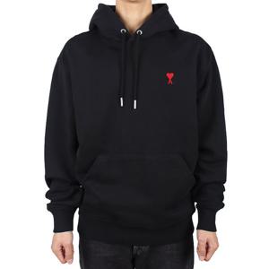 아미 26SS 남성 하트로고 후드티 블랙 BFUSW235 730 001