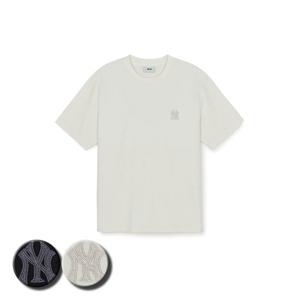 MLB 공용 다이아 모노그램 톤톤 자카드 오버핏 반팔 티셔츠 (3ATSM0263)