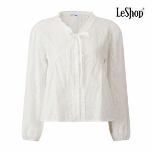 [르샵] 프릴 리본넥 레이스 블라우스 (BQ3BL005A)