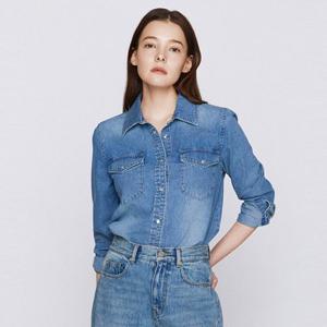 여성 웨스턴 코튼 데님 셔츠 청남방 346506