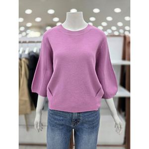 [ab.f.z]튤립 소매 7부 라운드 니트 티셔츠 ( SJAFA1NW-37B )7부