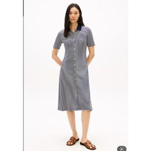 [타미힐피거 여성] T22G1TDR061WT1 골드 버튼 플레어 미디 드레스 T22G1TDR061WT1