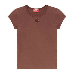 디젤 오벌 D로고 자수 슬림 티셔츠 A19912 0AFAA61J