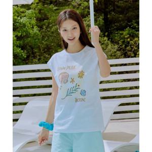 스노우피크 SNOWPEAK APPAREL [ X 헤르시] 여성 그래픽 슬리브리스 (S25MWWST59) White S25MWWST59WH 337820