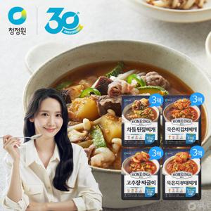 청정원 호밍스 초간편 국물요리 찌개4종x3팩 + 방송에서만 김치찌개 2팩 더 (총14팩)
