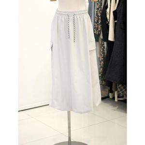 메종블랑쉬 세이브존03 스트링 배색 밴딩 벌룬 스커트 AQM261JSK252A