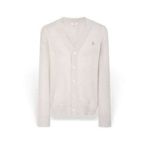 남성 로고자수 린넨혼방 가디건 HZSW6B202G1