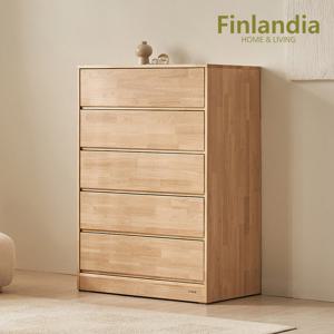핀란디아 메이트 원목 빅와이드 5단서랍장