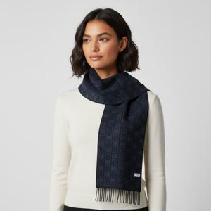 살바토레 페라가모  SS26 여성 모노그램 머플러 32 0955 DENIM GREY 0779232