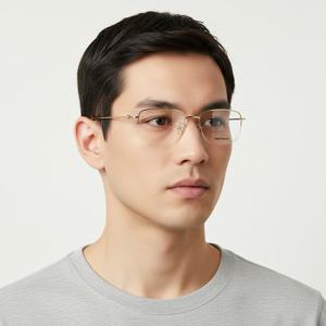 몽블랑  안경테 MB0084OK 002 스퀘어 반무테 메탈   안경