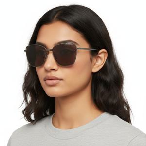 발렌시아가  선글라스 BB0279SA 002 스퀘어 메탈 아시안핏 자외선차단