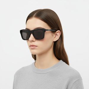 발렌시아가  선글라스 BB0161S 001 스퀘어 뿔테 자외선차단