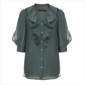 [미니멈]프릴 시스루 블라우스 (MZBAWB3030 GN)_IC_IC