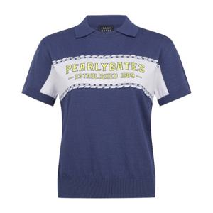 파리게이츠골프반팔티 NQC 521D2SR504_DL 여성 로고 컬러 블록 칼라 반팔 니트