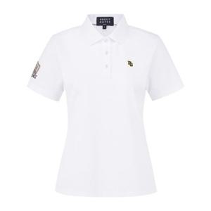 M 파리게이츠반팔티 NQC 531E2TO402_WH 공용 로고 패치 카라 반팔 티셔츠