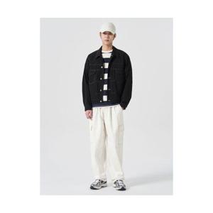 에잇세컨즈 8SECONDS 밴딩 와이드핏 카고 데님 팬츠 화이트 (424421LPC1) 424421LPC1 404917