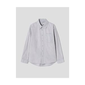 에잇세컨즈 8SECONDS 고밀도 코튼 가먼트다잉 셔츠 라이트 그레이 425364LY12 405729