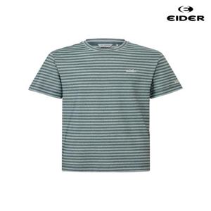 아이더 (DMM26259_G9) 남성 TECH LINEN (테크 린넨) 스트라이프 반팔 라운드 티셔츠