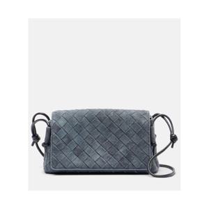 Bottega Veneta Notturno 인트레치아토 스웨이드 크로스 백 P01151267