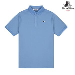 [블랙앤화이트]남성 어깨 절개 라인 포인트 코튼 반팔 티셔츠 9646GASC_BLUE