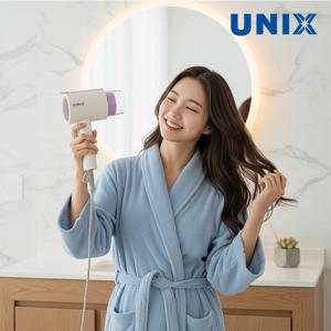 [전용파우치로 깔끔한 보관] 유닉스 여행용 접이식 미니 드라이어 UN-A1737N