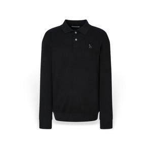 [헤지스 남성] 남성 플레인 카라 긴팔니트 HZSW5D551BK HZSW5D551