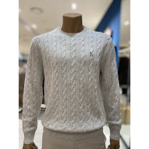 [헤지스 남성] 캐시혼방 케이블 크루넥 니트 (HZSW5D402G1) HZSW5D402