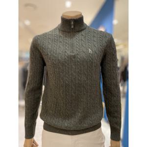 [헤지스 남성] 울 케이블 하프 집업 니트 (HZSW5D326K2) HZSW5D326