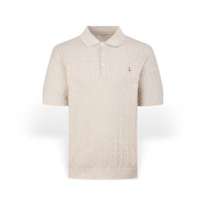 [헤지스 남성] 남성 린넨 혼방 케이블 카라 니트 HZSW6B553I2 HZSW6B553