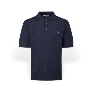 [헤지스 남성] 남성 린넨 혼방 케이블 카라 니트 HZSW6B553N2 HZSW6B553