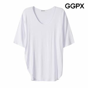 [GGPX] 스쿱넥 플레인 반팔 티셔츠 (GQ3TS038F)