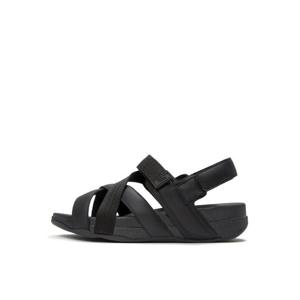 [핏플랍] SS 26 남성 아도니스 조절 가능 레더 웨빙 B 스트랩 샌들 FT64K1S035 올 블랙 FT64K1S035