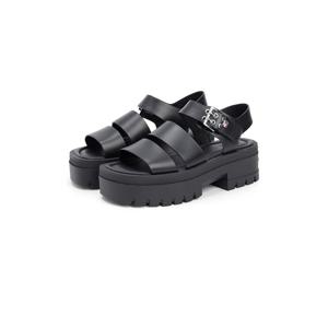 [공식][타미힐피거] 웬디 레더 웨지 샌들 (T52G1ASN450JT1BDS)