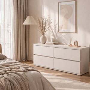 밀랑 플레인 와이드 서랍장 2단 1200 속깊은 국내제작