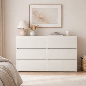 밀랑 플레인 와이드 서랍장 3단 1200 속깊은 국내제작