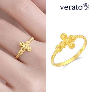 베라토 24K 순금 크로스 볼 반돈 반지 1.875g