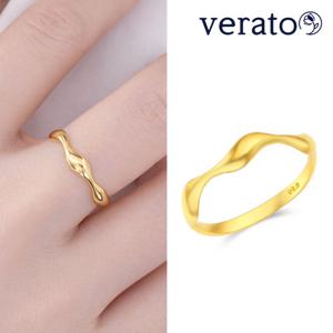 베라토 24K 순금 물결 웨이브 반돈 반지 1.875g