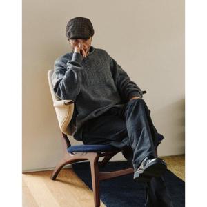 선물포장  (DCHE6E770W2) 브라운 체크 메쉬 헌팅캡