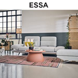 [에싸] 엠마 와이드 3인 스윙기능 크라비츠 패브릭 소파+스툴