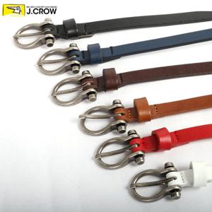 [제이크로우] 앤틱 버클 얇은 천연가죽 여성벨트 JCBT16F-ABRL01