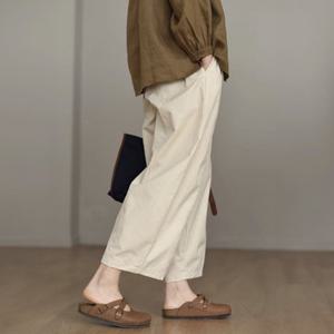 [오아즈] 여성 루즈핏 심플 컬러 배기 팬츠 3color