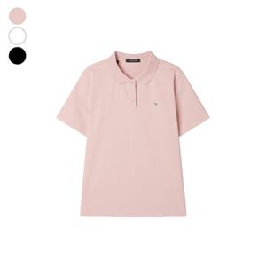 [게스] 여성 레귤러핏 피케 카라 반팔티 OP2KE401